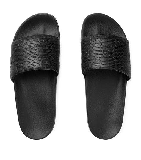 gucci women's rubber gg slides|women gucci slides size 11.